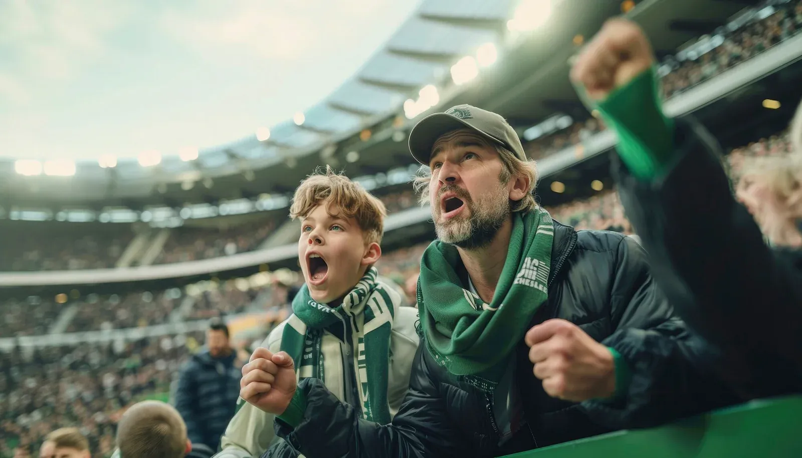 Fans celebrating